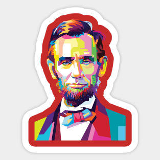 Abraham lincoln in Pop Art Sticker